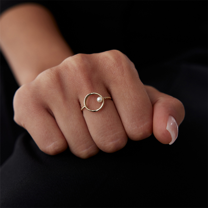 İnci Halka Yüzük - Rayna (1)