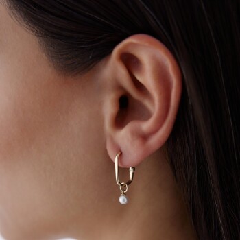 İnci Sallantılı Ataç Küpe - 3