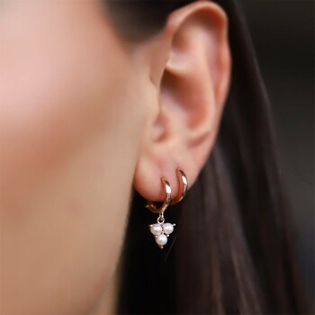 İnci Sallantılı Küpe - Rayna