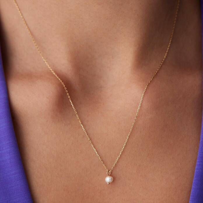 İnci Uçlu Kolye - 1