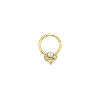 İnci ve Üç Taş Markiz Helix Piercing - Dianora