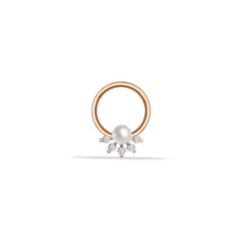 İncili Beş Taş Helix Piercing - Dianora