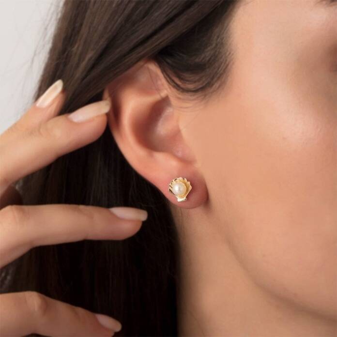 İncili İstiridye Küpe - 1