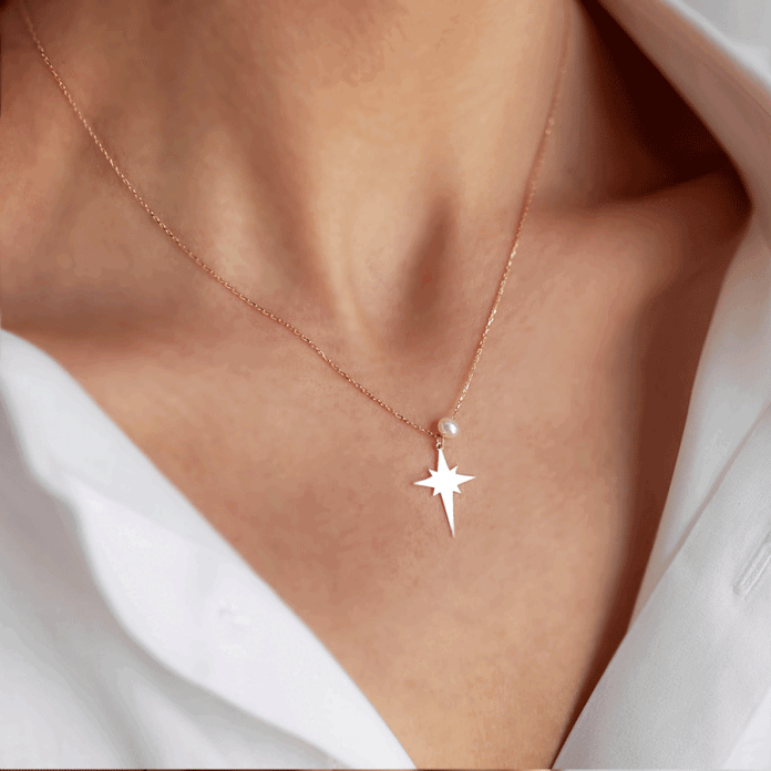 İncili Kutup Yıldızı Kolye - 2