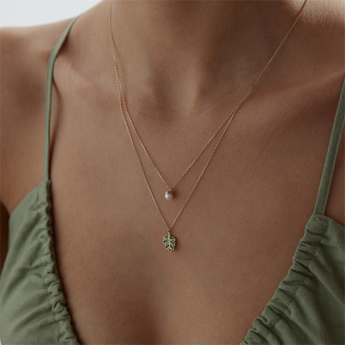 İncili Palmiye Kolye - 3