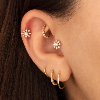 İncili Sun Tragus Piercing - 2