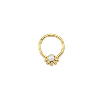 İncili Yarım Papatya Helix Piercing - Dianora