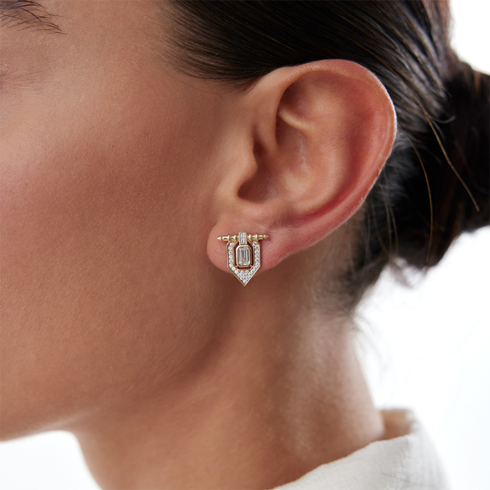 İron Vidalı Küpe - Rayna