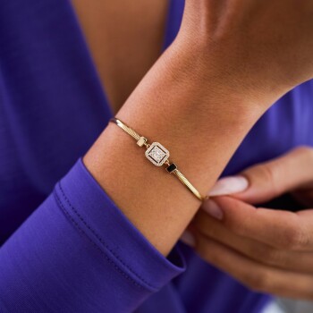 Işıltılı Gece Balık Sırtı Baget Bileklik - Rayna