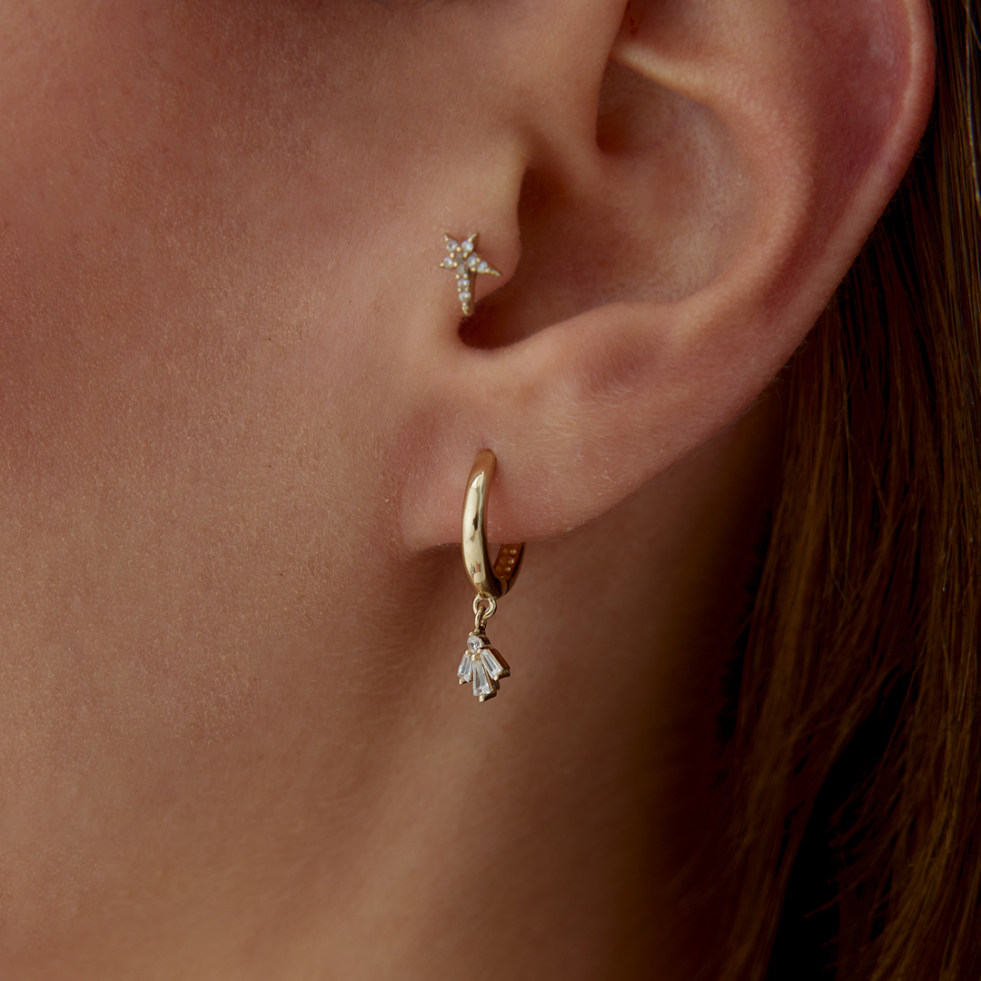 Işıltılı Uç Sallantılı Küpe - 1