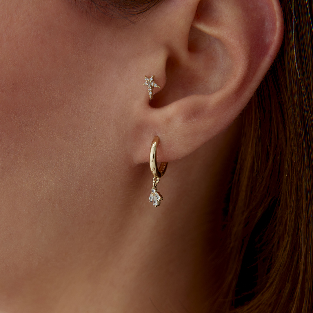 Işıltılı Uç Sallantılı Küpe - 2