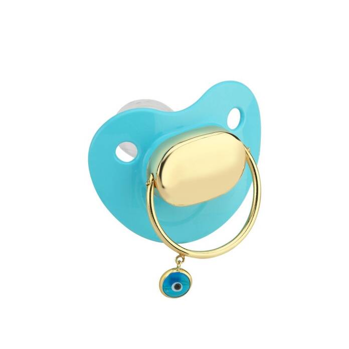 İsim Yazılabilr Altın Erkek Bebek Emzik - 1