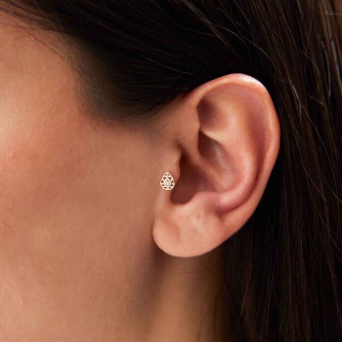 İşleme Damla Tragus Piercing - 2