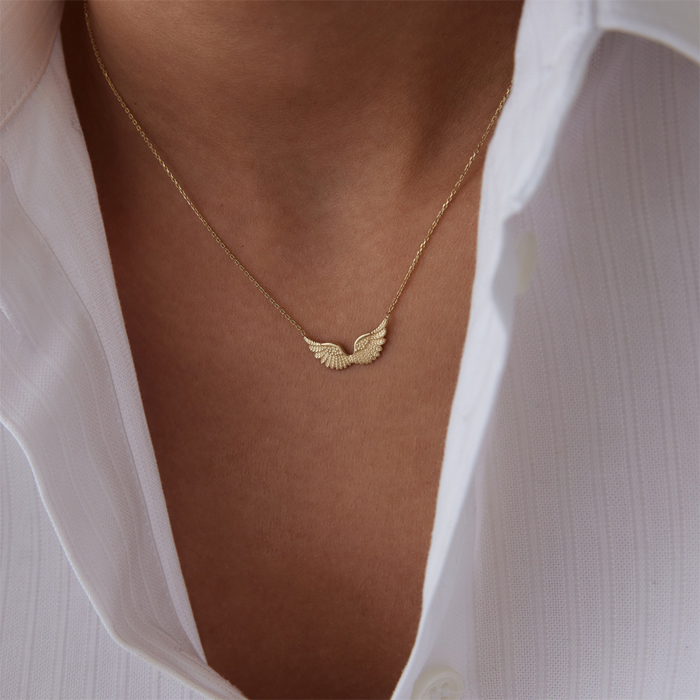 İşlemeli Kanat Kolye - Özçelik (1)