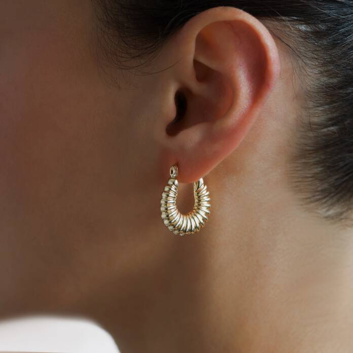 İstiridye Halka Küpe - 1