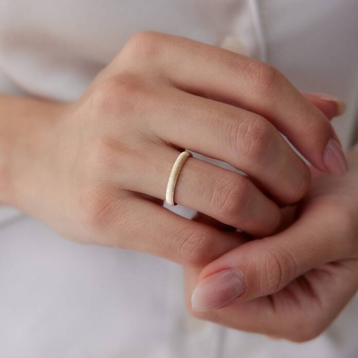 İtalyan Dokulu Çift Alyans - 3