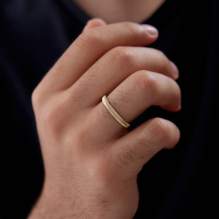 İtalyan Dokulu Erkek Alyans - 1