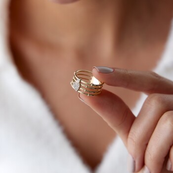 Izgara Kalp Yüzük - Garo