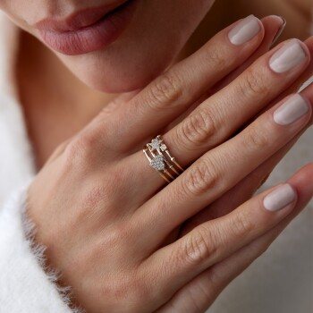 Izgara Yıldız ve Kalp Yüzük - Garo (1)