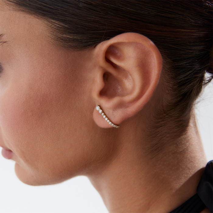 J Taşlı Vidalı Küpe - MİST (1)