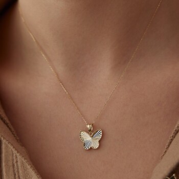 Kalemli Kelebek Kolye - Ador