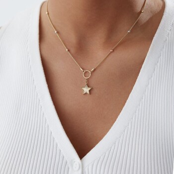 Kalemli Yıldız Dorika Kolye - Mazi