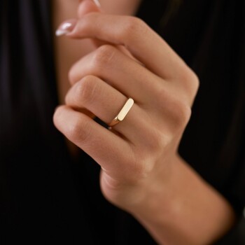 Kalın Çizgi Şövalye Yüzük - Alen