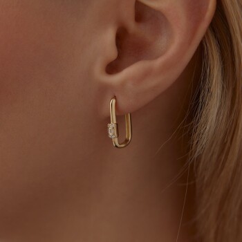 Kalın Mist Baget Ataç Küpe - Rayna