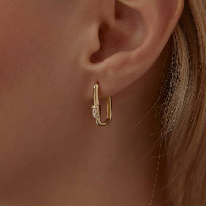 Kalın Mist Baget Ataç Küpe - 1