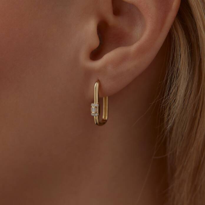 Kalın Mist Baget Ataç Küpe - 2