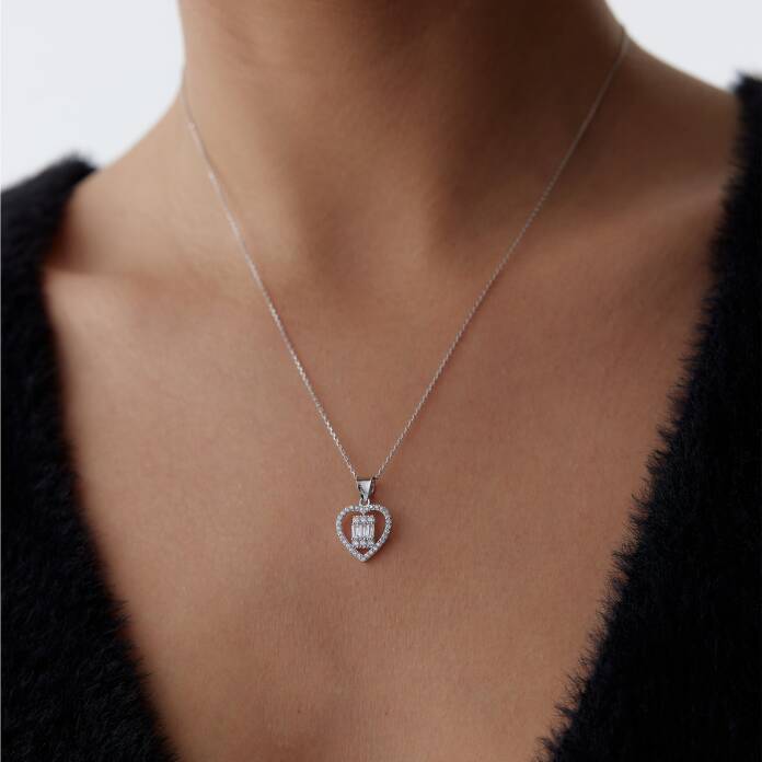 Kalp Bagetli Kolye - 1