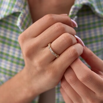 Kalp Çizgi Tamtur Yüzük - Rayna