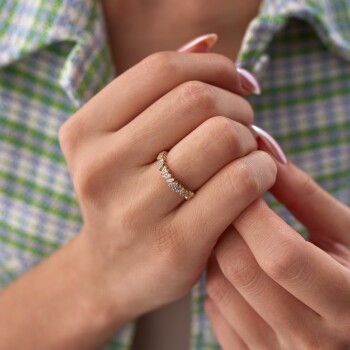 Kalp Çizgi Tamtur Yüzük - Rayna (1)