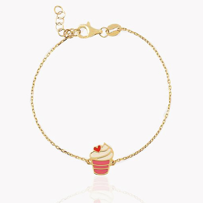 Kalp Cupcake Çocuk Bilekliği - Melike