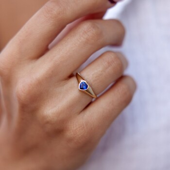 Kalp Desenli Yüzük - Cemart