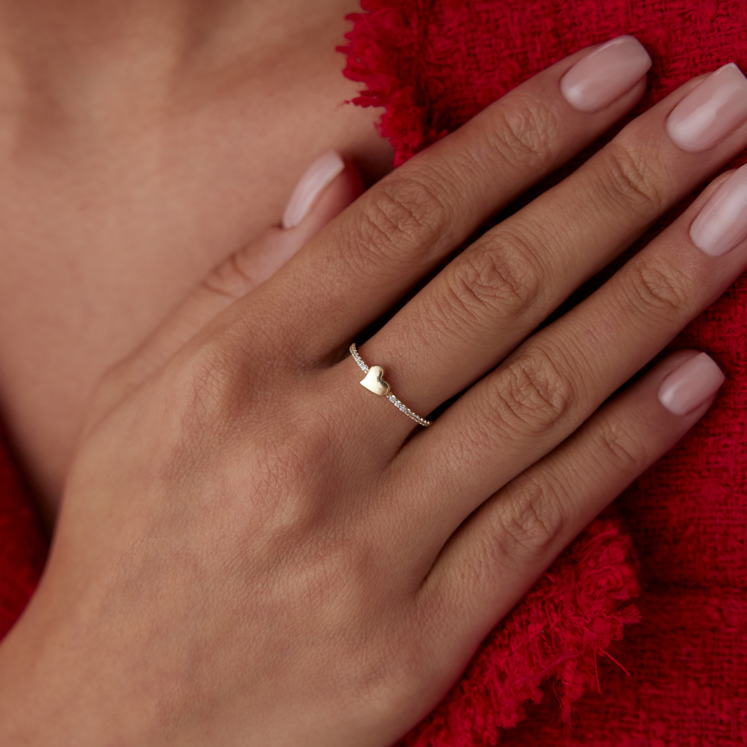 Kalp Figürlü Tamtur Yüzük - 1