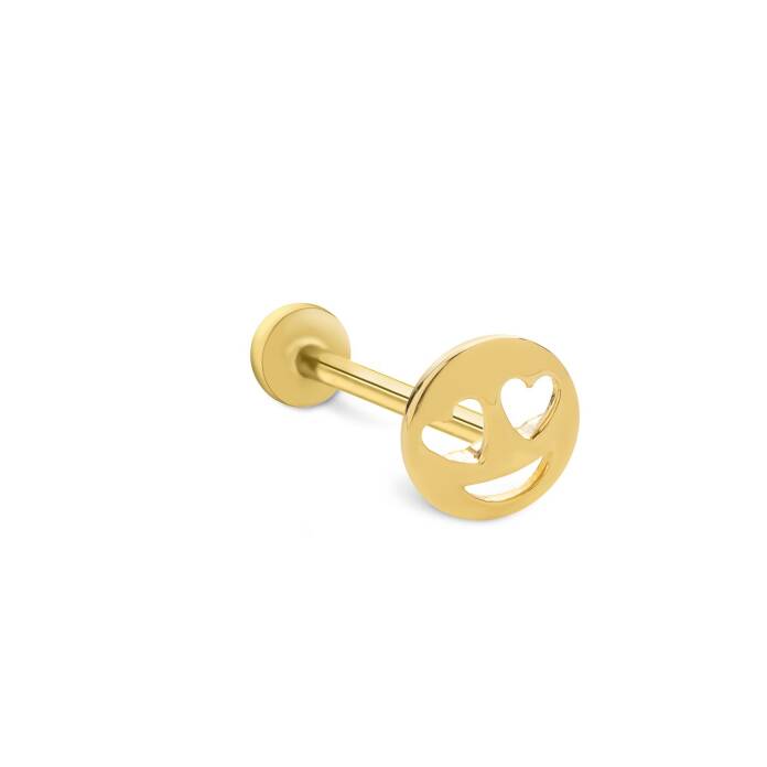 Kalp Göz Emoji Tragus Piercing - 1