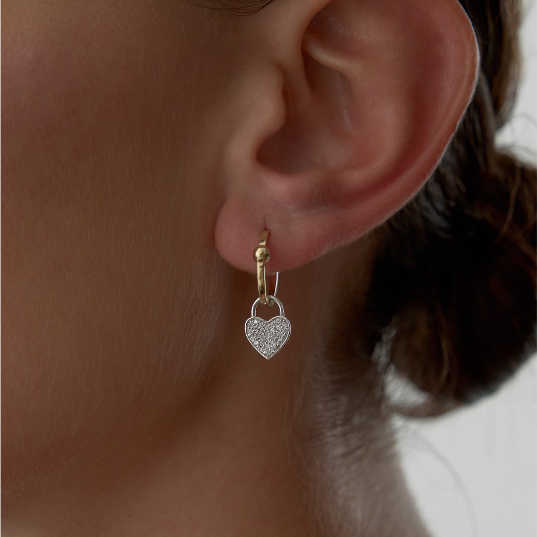 Kalp Halka Point Küpe - 2