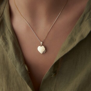 Kalp Kapaklı Kolye - Ador