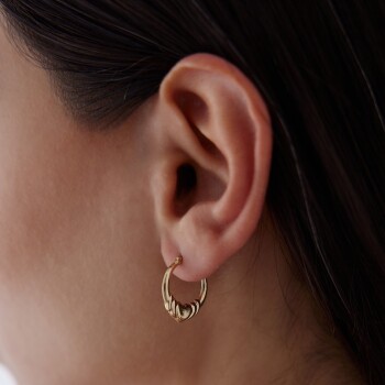 Kalp Model Halka Küpe - 3