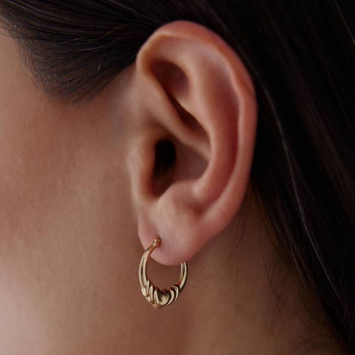 Kalp Model Halka Küpe - 4