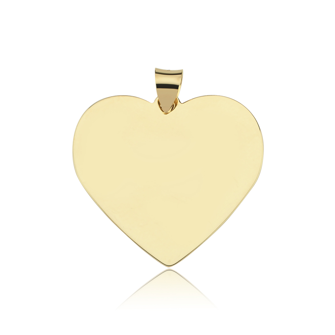 Kalp Plaka Kolye Ucu - 1