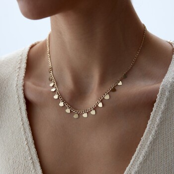 Kalp Pullu Gurmet Kolye - Melike