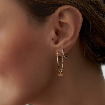 Kalp Sallantılı Ataç Küpe - 2