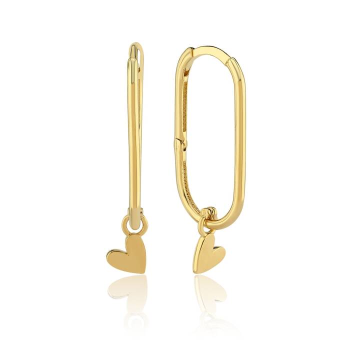 Kalp Sallantılı Ataç Küpe - 3