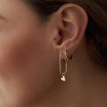 Kalp Sallantılı Ataç Küpe - Arax