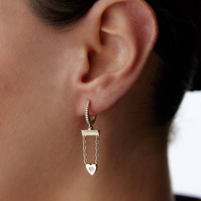 Kalp Sallantılı Küpe - 1