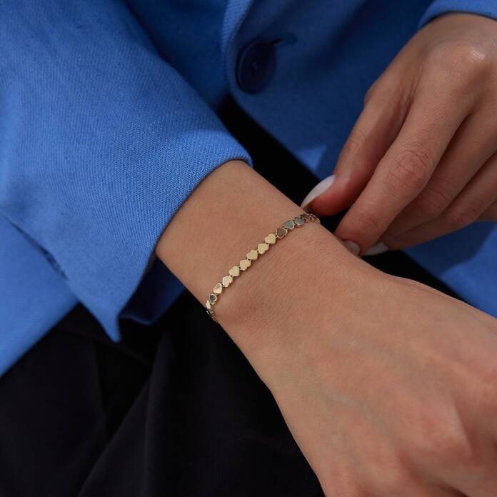 Kalp Sıralı Bileklik - 1