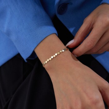 Kalp Sıralı Bileklik - Melike (1)