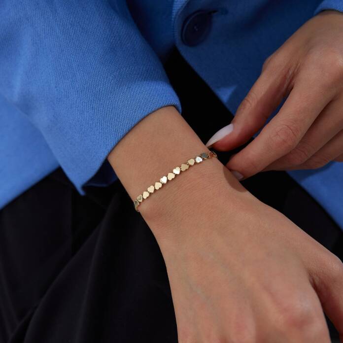 Kalp Sıralı Bileklik - 2